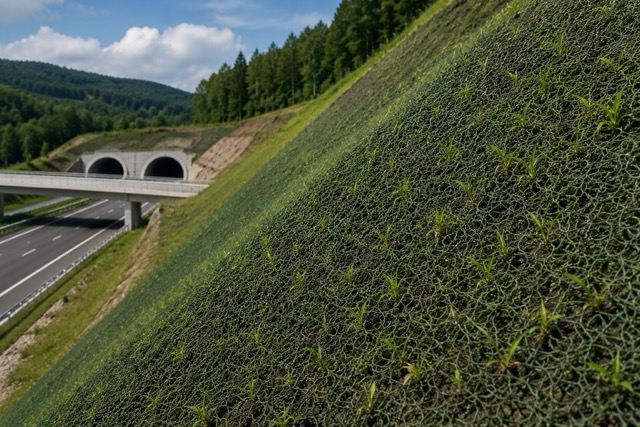 Použití protierozní rohože 3D-Mat na stavbě