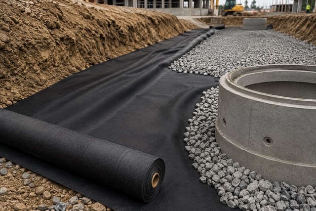 Použití tkané geotextilie Geolon PE na stavbě