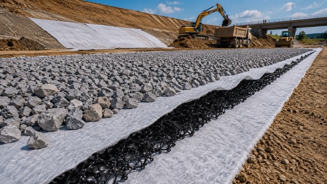 Použití drenážního geokompozitu Megadrain na stavbě