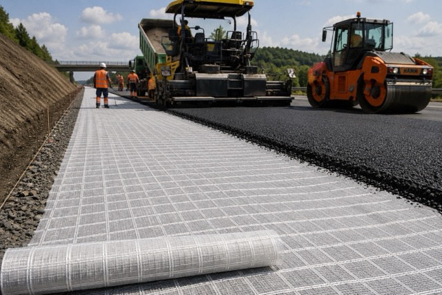 Použití výztuže Polyfelt PGM-G na stavbě