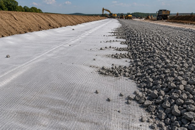 Použití Polyfelt Rock PEC na stavbě