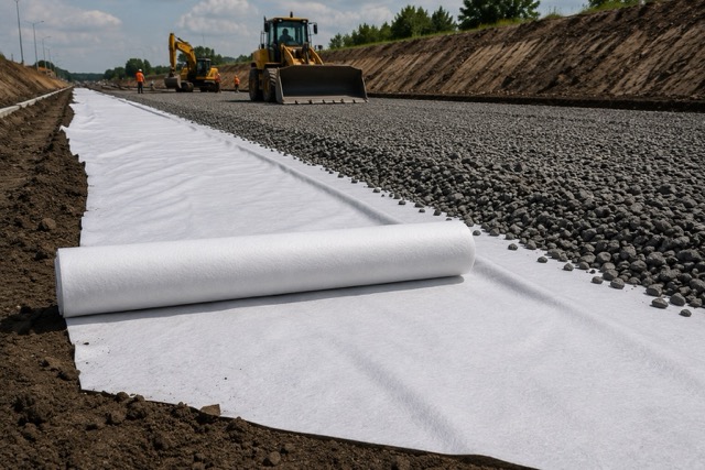 Použití geotextilie Protex LC na stavbě